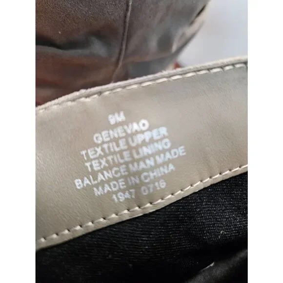 Nine West Taupe Tan Heeled Ankle Boots 9 Slouch Faux Suede - Picture 5 of 5